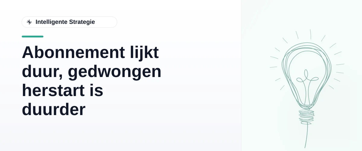 Abonnement lijkt duur, gedwongen herstart is duurder