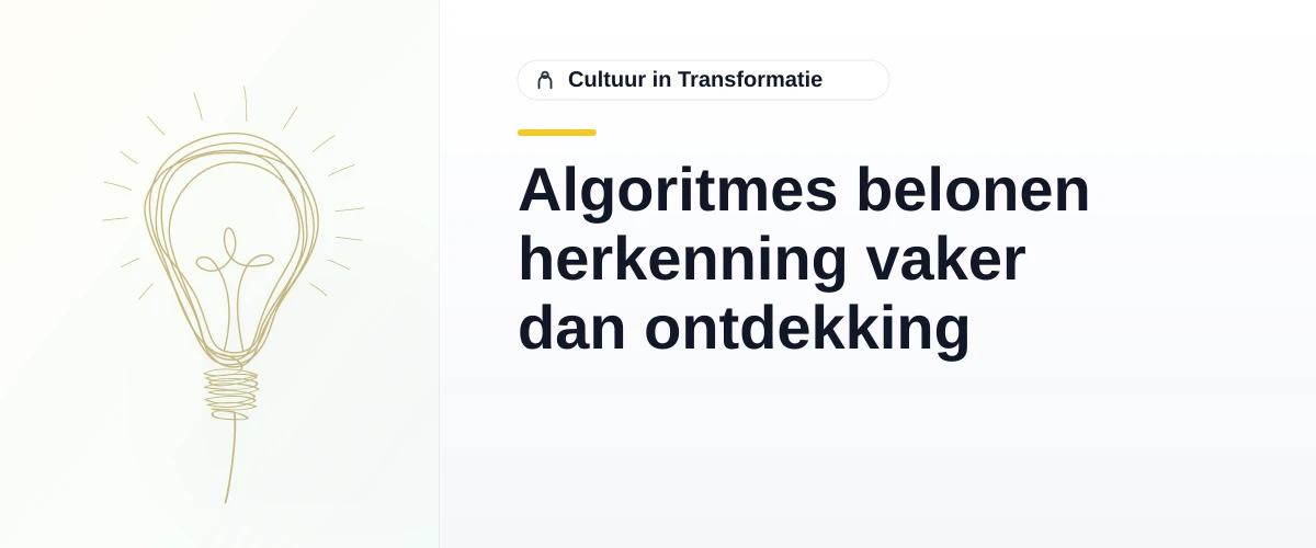 Algoritmes belonen herkenning vaker dan ontdekking