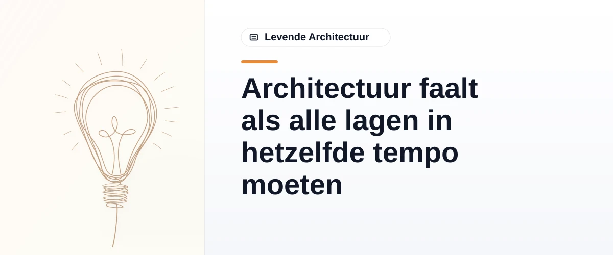 Architectuur faalt als alle lagen in hetzelfde tempo moeten