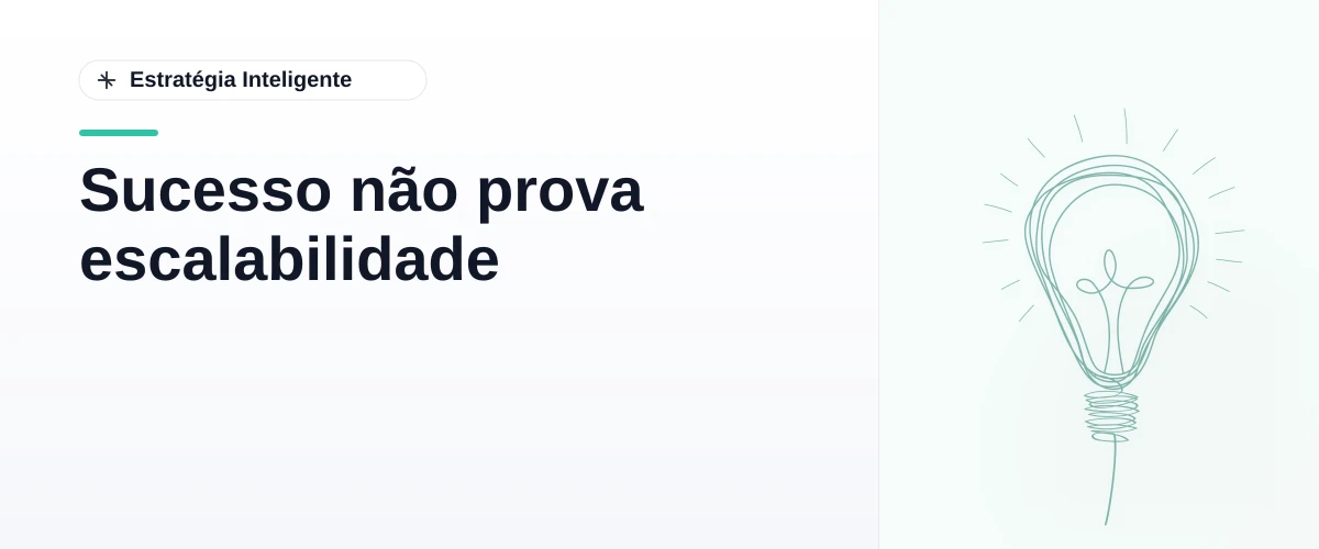 Sucesso não prova escalabilidade