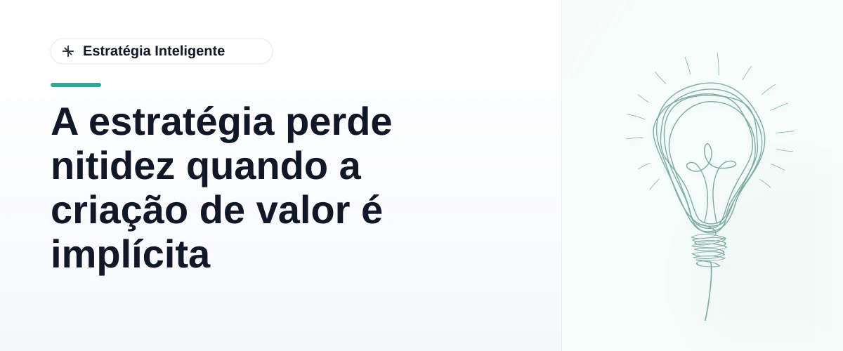 A estratégia perde nitidez quando a criação de valor é implícita