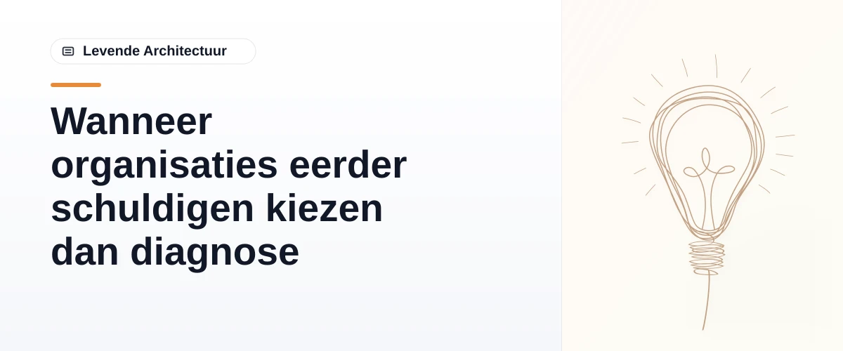 Wanneer organisaties eerder schuldigen kiezen dan diagnose